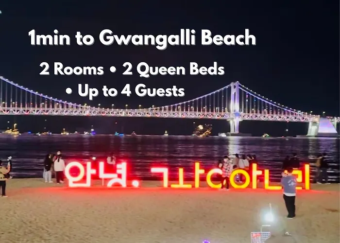 Gwangalli 1min #2br #couple #family #drone Show #fireworks Spot #busan #golden #영화제 #골든 아파트호텔 3*